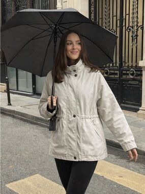 TOWNE by London Fog Vintage Cream Utility Jacket Size S